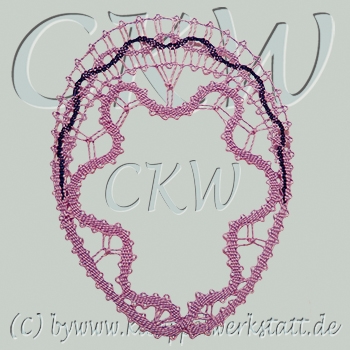 Klöppeln Osterei - Idrija + Mailänder Spitze