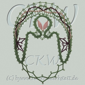 Klöppeln Osterei - Idrija + Mailänder Spitze