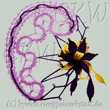 Klöppeln Osterei - Idrija + Mailänder Spitze