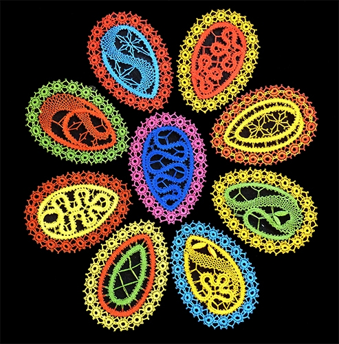 Ostereier mit Franks Baumwolle 40/2 geklöppelt