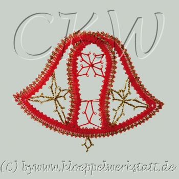 Klöppeln Baumschmuck Glocke