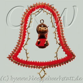 Klöppeln Baumschmuck Glocke