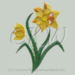 Klöppelmuster Narzisse