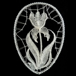 Klöppelmuster Lilie - Oval