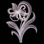 Klöppelmuster Narzisse