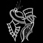 Klöppelmuster Pärchen mit Hut