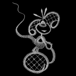 Klöppelmuster Diddelmaus-Mann