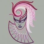 Klöppelmuster Maske 