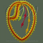 Klöppelmuster Ostereier klein