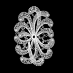 Klöppelmuster ovale Decke