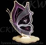 Klöppelmuster Schmetterling rechts zum Aufstellen (Baumwoll-Garn)