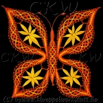 Klöppelmuster Schmetterling