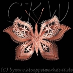 Klöppelmuster Doppelter Schmetterling