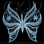 Klöppelmuster Schmetterling