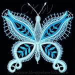 Klöppelmuster Schmetterling