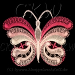 Klöppelmuster Schmetterling in Chrysathe Technik