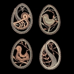 Klöppelmuster Ostereier