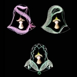 Klöppelmuster Mappe Osterglocken