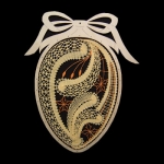 Klöppelmuster Holzei mit Schleife