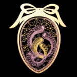 Klöppelmuster Holzei mit Schleife