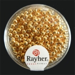 Plasik Rundperlen gold