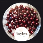Renaissance Glaswachsperlen weinrot
