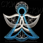 Klöppelmuster Fensterbild Engel