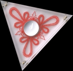 Klöppelmuster Spitze Kerzenleuchter