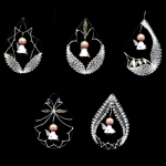 Klöppelmuster Baum|schmuck|mappe Tropfen