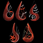 Klöppelmuster Baum|schmuck|mappe Tropfen