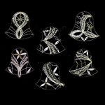 Klöppelmuster Baum|schmuck|mappe Glocken