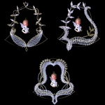 Klöppelmuster Baum|schmuck|mappe Glocken