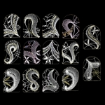 Klöppelmuster Baum|schmuck|mappe Rahmen