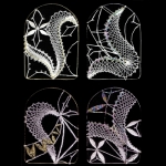 Klöppelmuster Baum|schmuck|mappe Rahmen