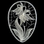 Klöppelmuster Glockenblume - Oval