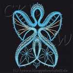 Klöppelmuster Fensterbild Engel