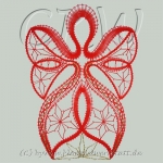 Klöppelmuster Fensterbild Engel